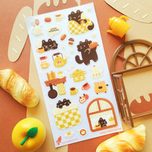 Load image into Gallery viewer, Cozy Cat Morning Sticker Sheet