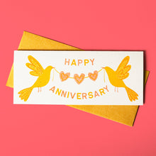 Load image into Gallery viewer, Happy Anniversary Birds - Risograph Greeting Card