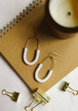 Load image into Gallery viewer, MODERN HOOPS - polymer clay earrings