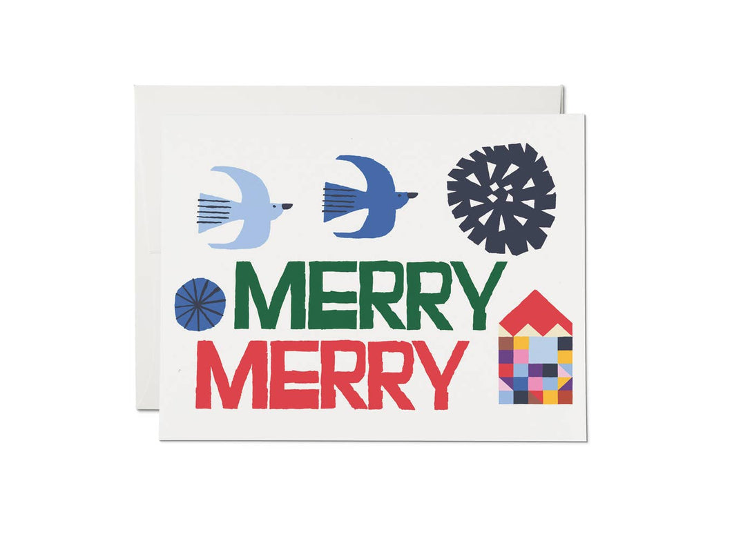 Merry Merry holiday greeting card