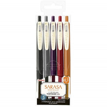 Load image into Gallery viewer, Sarasa Clip gel pen "Vintage" 5 color set #2