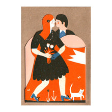 Load image into Gallery viewer, Man and Woman Concertina Heart Card
