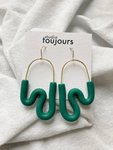 Load image into Gallery viewer, SQUIGGLES - polymer clay earrings