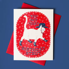 Load image into Gallery viewer, Birthday Strut - Risograph Card
