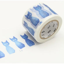 Load image into Gallery viewer, 35mm Minä Perhonen Ao-Neko (blue cat) Washi tape