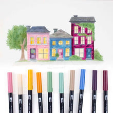 Load image into Gallery viewer, Dual Brush Pen Art Markers: Cottage - 10-Pack