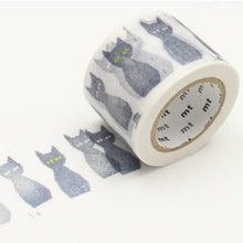 Load image into Gallery viewer, 35mm Minä Perhonen Kuro-Neko (black cat) Washi tape