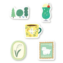 Load image into Gallery viewer, Washi flake stickers - Green
