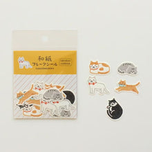 Load image into Gallery viewer, Washi flake stickers - Cat

