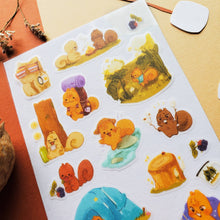 Load image into Gallery viewer, Squirrel Camping Trip Sticker Sheet
