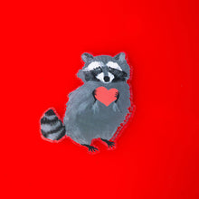 Load image into Gallery viewer, Raccoon Love Clear Sticker
