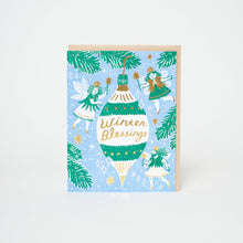 Load image into Gallery viewer, Winter Blessings Letterpress Greeting Card by Phoebe Wahl
