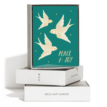 Load image into Gallery viewer, Peace and Joy Doves holiday card boxed set
