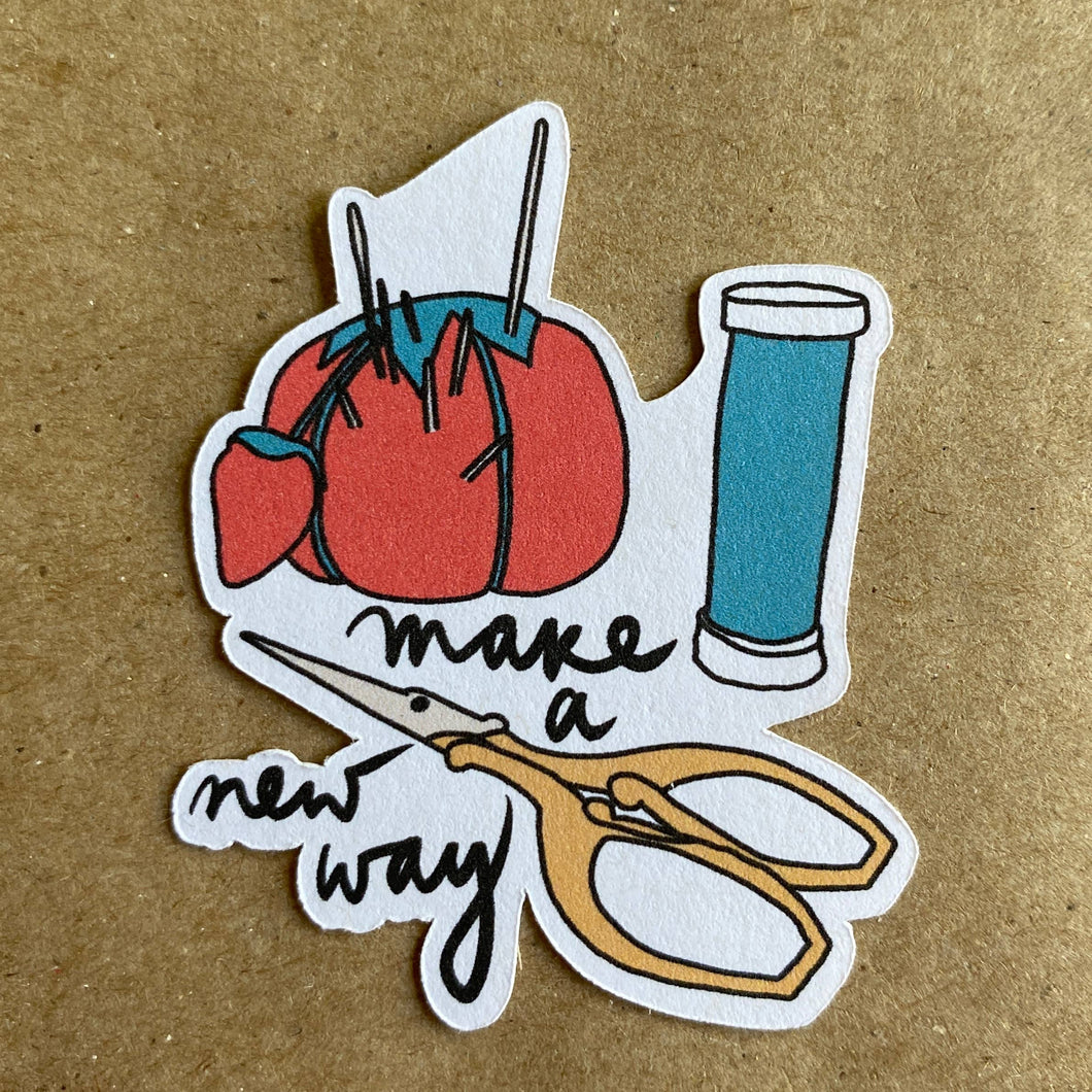 Make a new way paper sticker