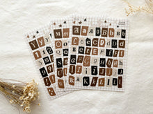Load image into Gallery viewer, Journal Letters Sticker Sheets

