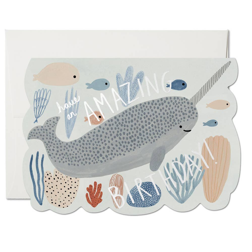Amazing Narwhal Birthday card