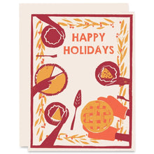 Load image into Gallery viewer, Happy Holidays Pie Winter Holidays Card - Boxed Set of 6
