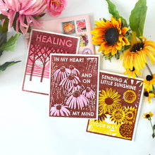 Load image into Gallery viewer, Coneflowers Heart and Mind Friendship Card
