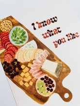 Load image into Gallery viewer, I Know What You Like Charcuterie Card
