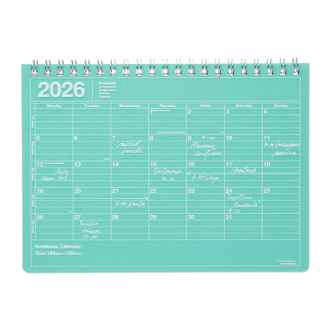 2026 Notebook Calendar - Medium (B5)