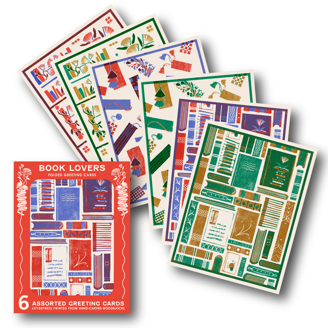 Book Lovers Assorted Letterpress Cards Set