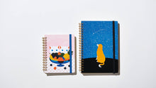 Load image into Gallery viewer, Passport size spiral notebook - Fruits and Cats
