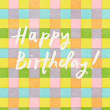 Load image into Gallery viewer, Plaid Birthday - Letterpress Greeting Card
