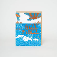 Load image into Gallery viewer, Oceans of Thanks Letterpress Greeting Card
