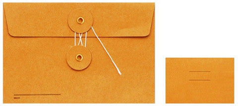 Kraft envelope - Orange, with string - medium