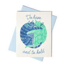 Load image into Gallery viewer, To Have And To Hold - Risograph Wedding Card
