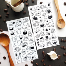 Load image into Gallery viewer, Caffeine Cats Sticker sheet

