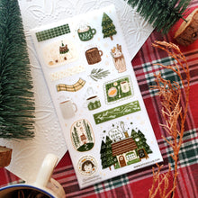 Load image into Gallery viewer, Winter Bear Cafe Sticker Sheet
