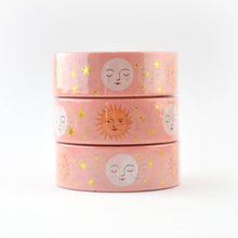 Load image into Gallery viewer, Sun &amp; Moon Gold Foil Washi Tape
