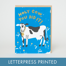 Load image into Gallery viewer, Holy Cow Congrats Letterpress Greeting Card by Egg Press
