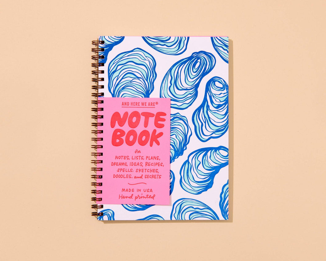 Oysters Letterpress A5 Spiral Notebook