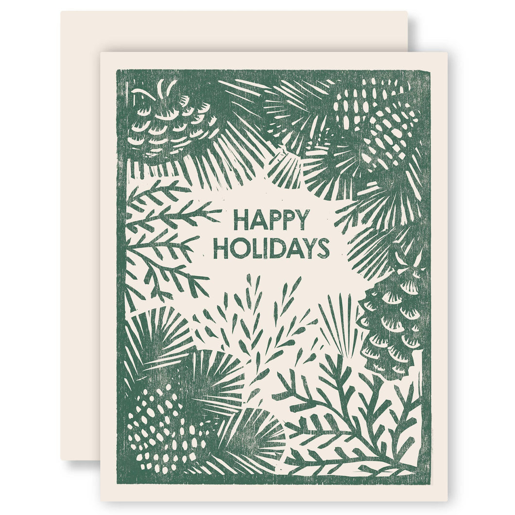 Happy Holidays (Greenery) Card