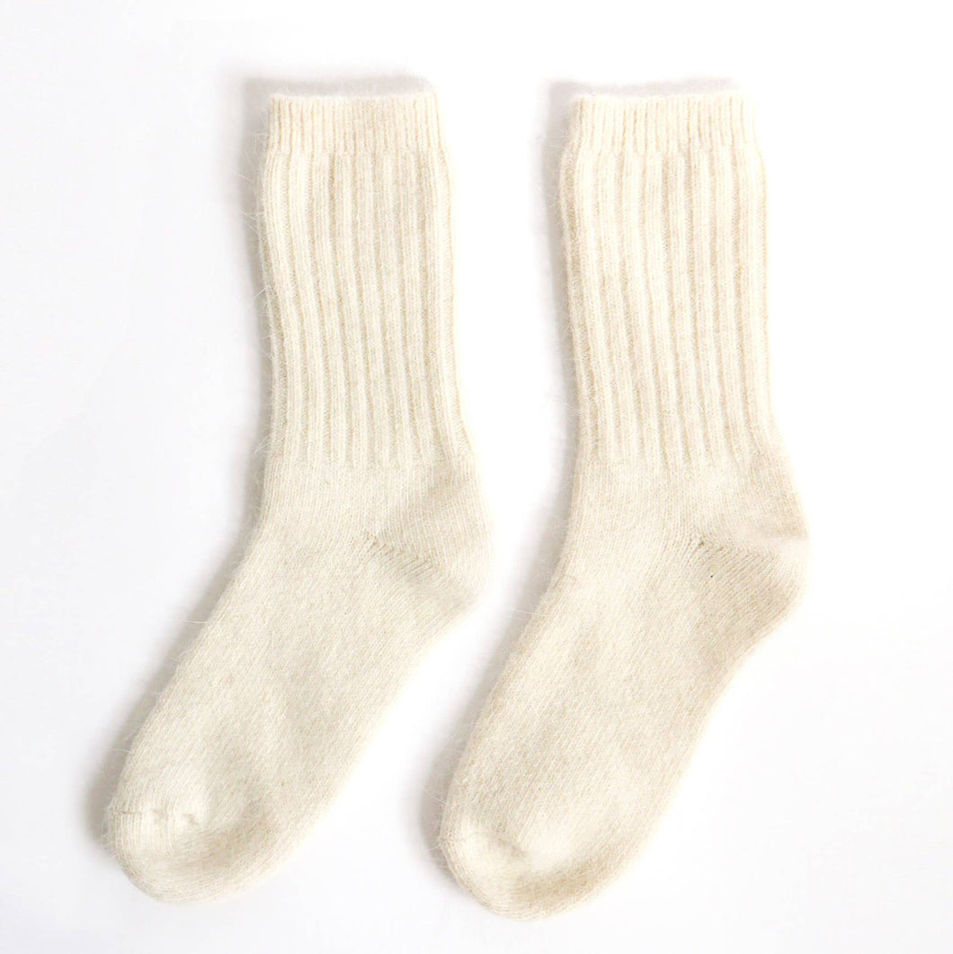 Super Soft Wool Socks - Cream