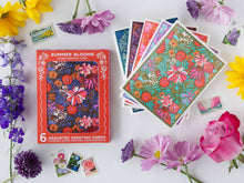 Load image into Gallery viewer, Summer Blooms Assorted Pattern Greeting Card Set
