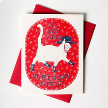 Load image into Gallery viewer, Birthday Strut - Risograph Card
