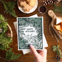 Load image into Gallery viewer, Happy Holidays (Greenery) Card
