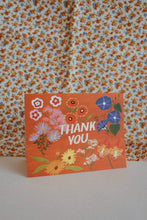 Load image into Gallery viewer, Rusty Orange Floral Thank You Card
