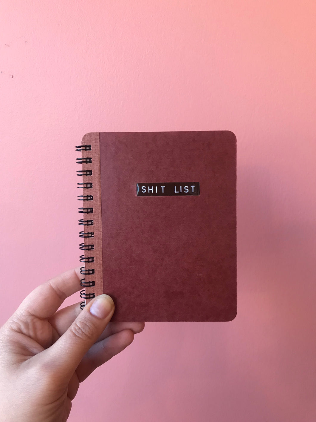 SH*T LIST - handmade rescued notebook