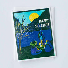 Load image into Gallery viewer, Happy Solstice Fireside Letterpress Card
