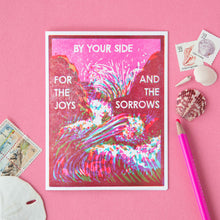 Load image into Gallery viewer, By Your Side (Waves) Letterpress Encouragement Card
