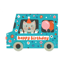 Load image into Gallery viewer, Birthday Van Die Cut Card
