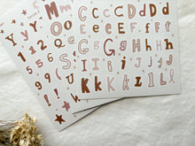 Load image into Gallery viewer, Funky Letters Sticker Sheet
