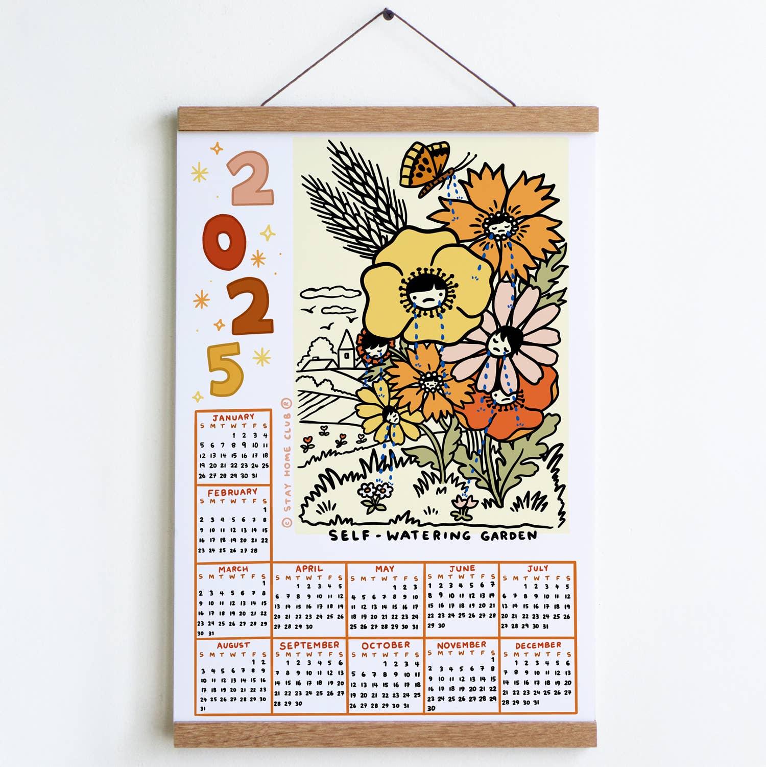 Self Watering Garden 2025 Large Calendar Print Lauda