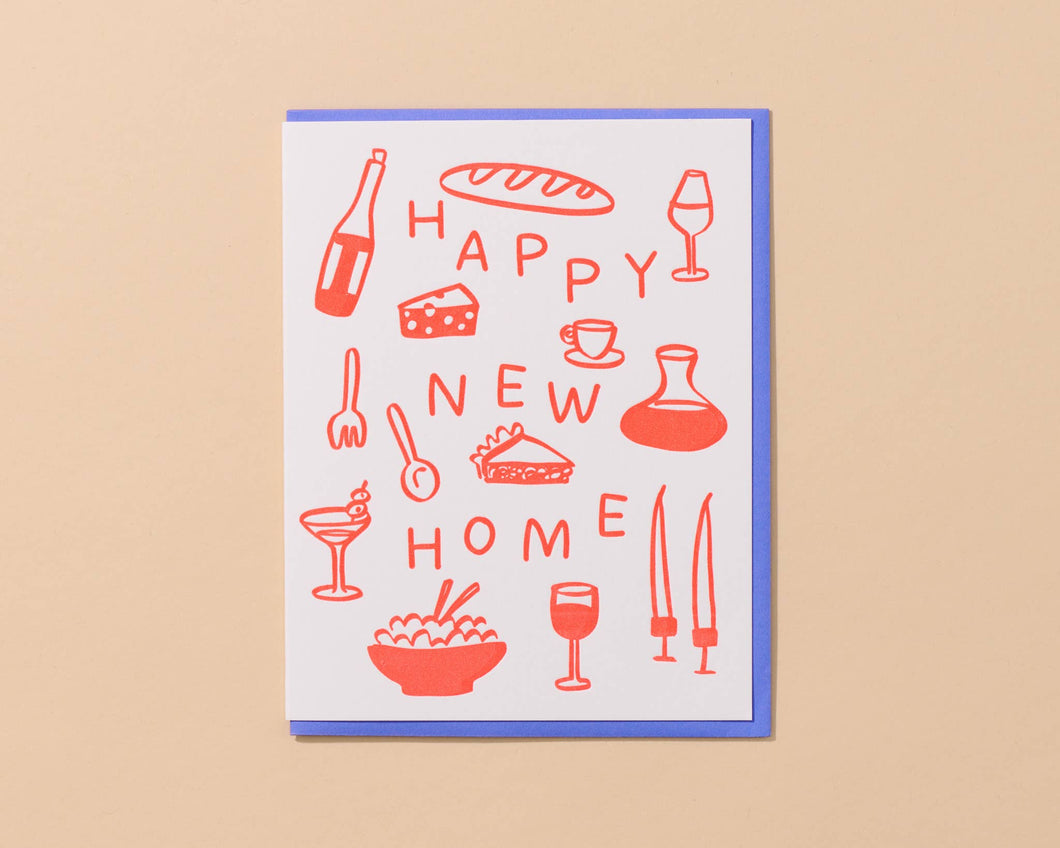 Happy New Home Letterpress Housewarming Card