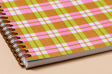 Load image into Gallery viewer, Gingham Picnic Letterpress A5 Spiral Notebook
