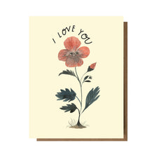 Load image into Gallery viewer, I Love You Flower Faces Greeting Card
